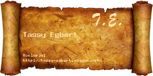 Tassy Egbert névjegykártya